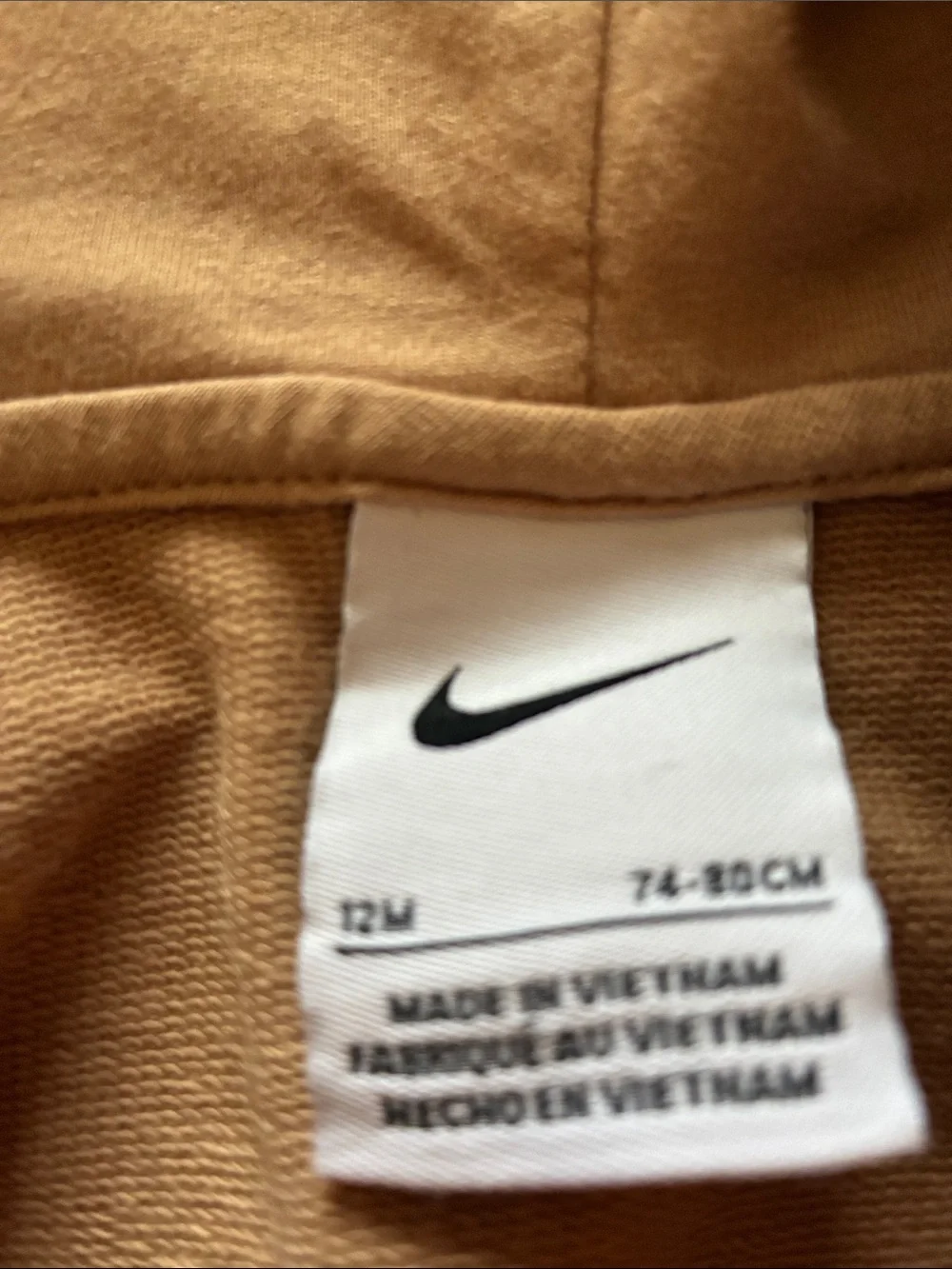 Nike Kids Hooded Zip Jacket in Camel